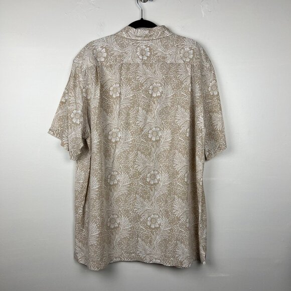 Cremieux Classics Men's Tan Floral 100% Lyocell Button Up Shirt Size Large - Picture 4 of 7